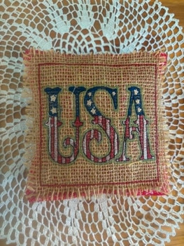 USA Mini Pillow -  Embroidery Designs