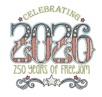 Celebrating 2026 - Embroidery Designs
