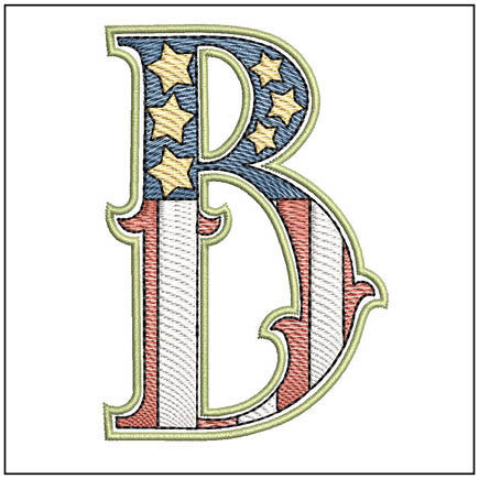 Patriotic ABCs -  B - Embroidery Designs