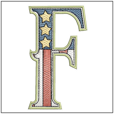 Patriotic ABCs - F- Embroidery Designs