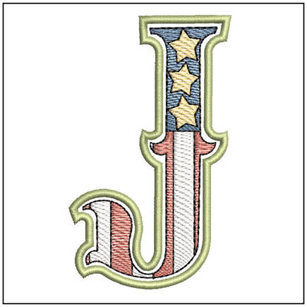 Patriotic ABCs -J- Embroidery Designs