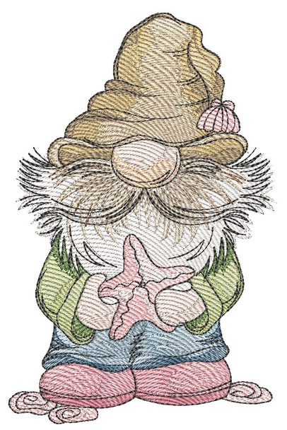 Beach Gnome - Machine Embroidery Designs