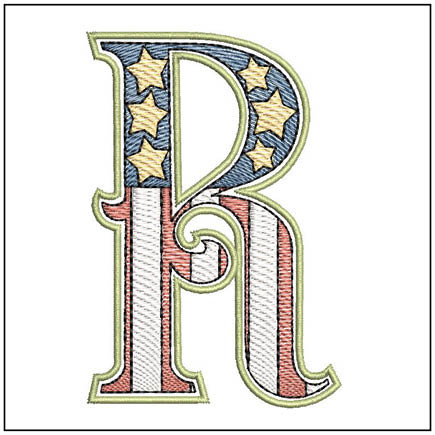 Patriotic ABCs - R - Embroidery Designs