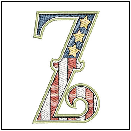 Patriotic ABCs -Z - Embroidery Designs