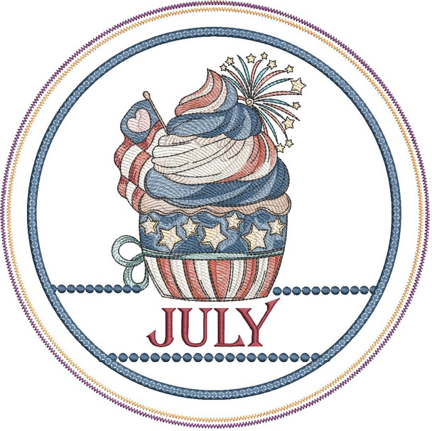 Jully Cupcake - Hot Pad - Embroidery Designs