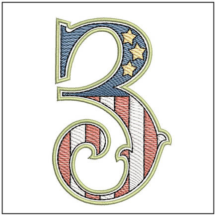 Patriotic ABCs - 3 - Embroidery Designs