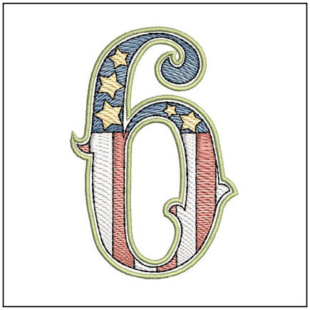 Patriotic ABCs - 6 - Embroidery Designs