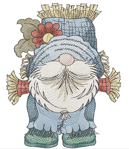 Straw Hat Gnome - Embroidery Designs
