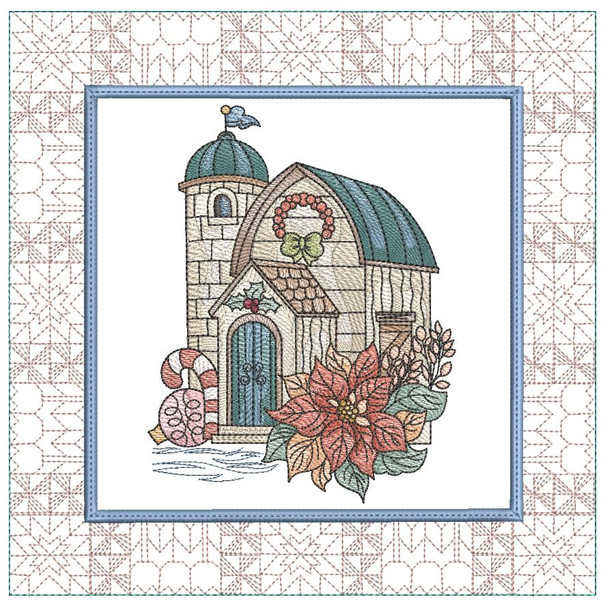 Holiday Barn Quilt Block - Embroidery Designs