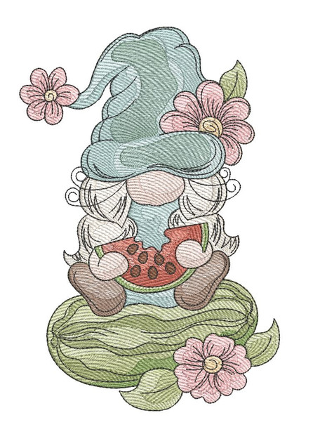 Summer Gnome - Embroidery Designs