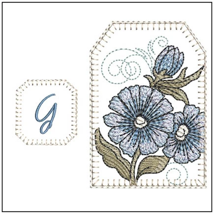 Teabag ABCs Bookmark - G -  Embroidery Designs