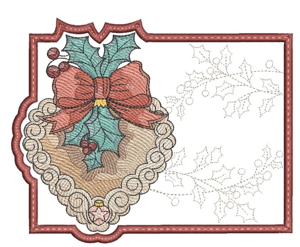 Gingerbread Heart Mug Rug - Embroidery Designs