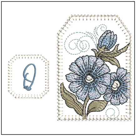 Teabag ABCs Bookmark - R -  Embroidery Designs