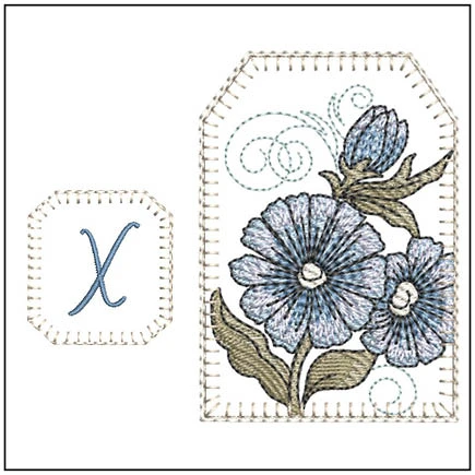 Teabag ABCs Bookmark -X -  Embroidery Designs