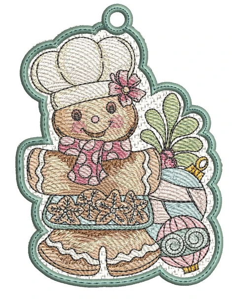 Baker Gingerbread Man - Free-Standing Lace  - Embroidery Designs