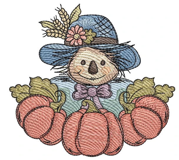 Pumpkin Patch Scarecrow  - Embroidery Designs