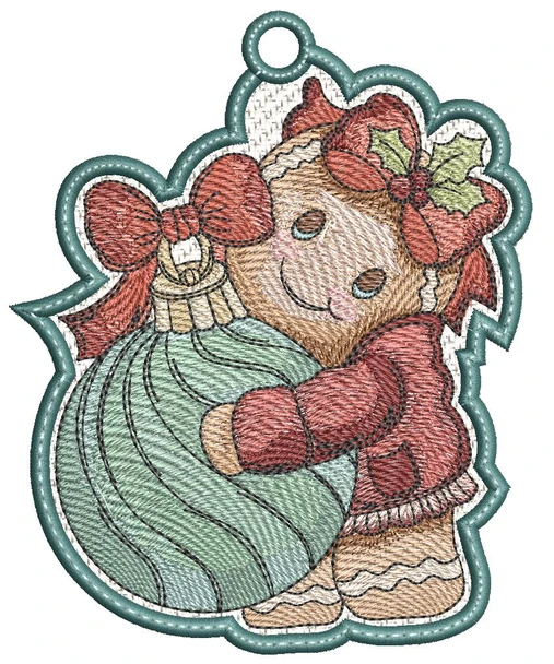 Gingerbread Ornament - Free Standing Lace - Machine Embroidery Designs