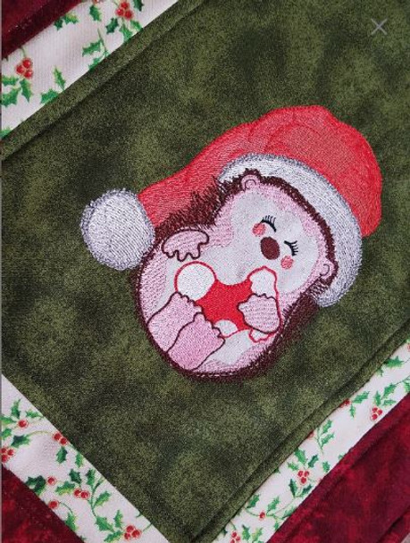 Jolly Hedgehog Applique - Embroidery Designs