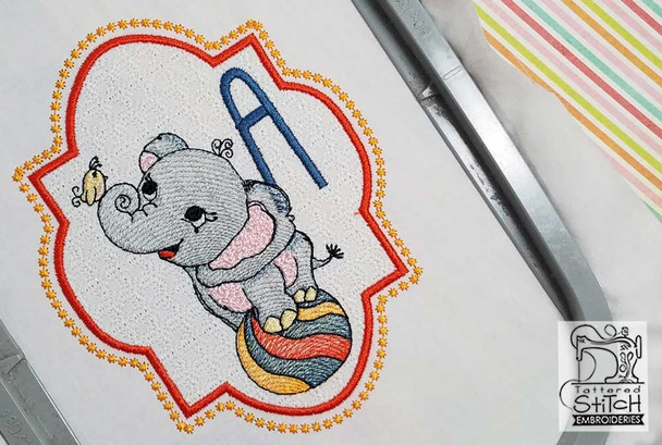 Circus Ellie ABC's - D - Embroidery Design