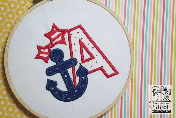 Anchor Applique ABC's - A - Embroidery Designs