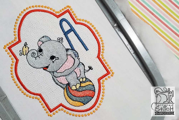 Circus Ellie ABC's - L - Embroidery Design