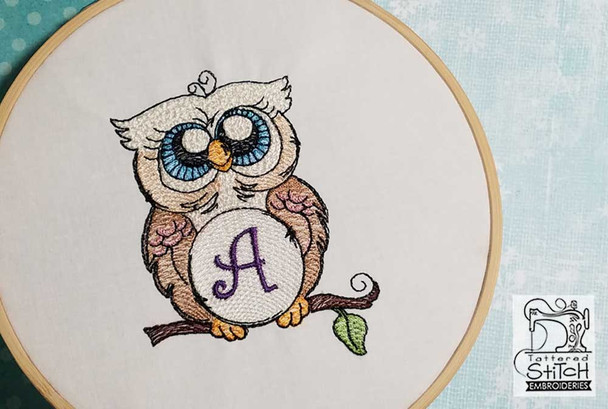 Owl ABC's Font - B - Embroidery Designs