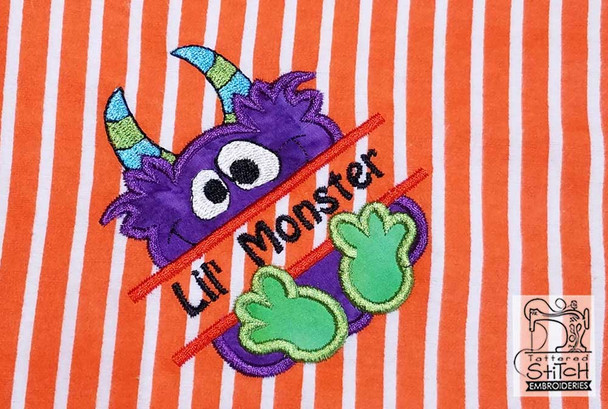 Lil' Monster- Fits in a 4x4 & 5x7" Hoop - Instant Downloadable Machine Embroidery