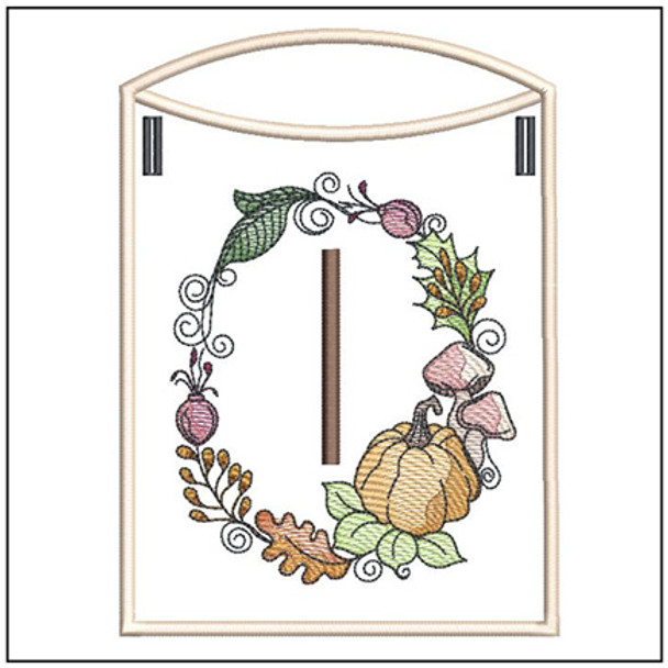Pumpkin Wreath Bunting ABCs - I - Embroidery Designs