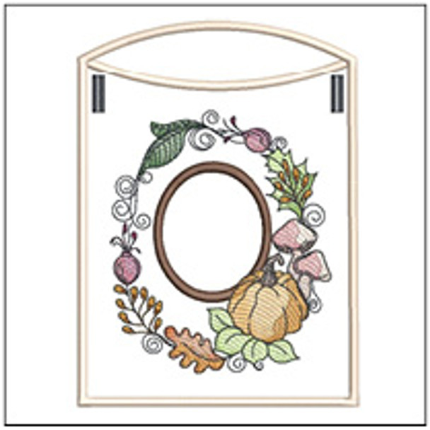 Pumpkin Wreath Bunting ABCs - O - Embroidery Designs