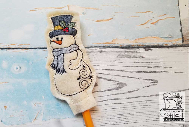 Snowman Pencil Topper - Embroidery Designs & Patterns