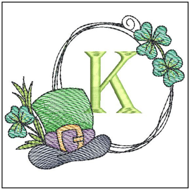 Shamrock ABCs - K - Embroidery Designs