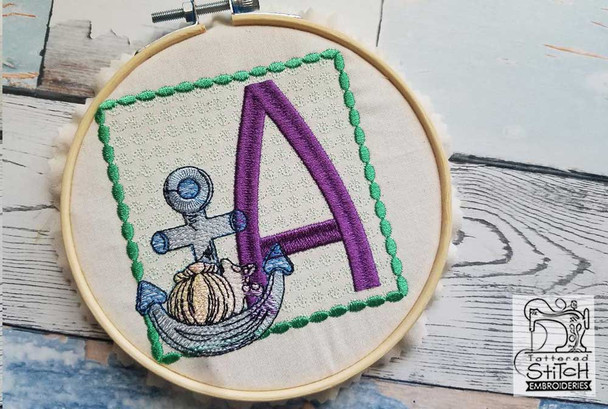 Sea Anchor ABCs - A - Embroidery Designs