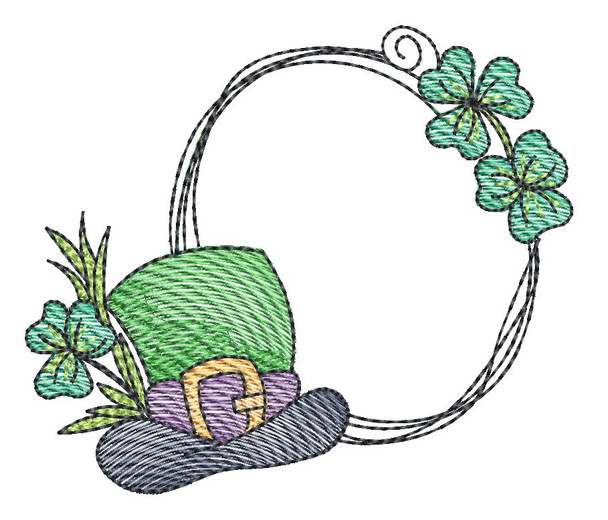 Shamrock Wreath - Fits a 4x4" and 5x7" Hoop - Machine Embroidery Designs