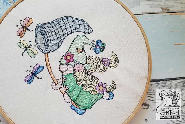 Chasing Dragonflies Gnome - Embroidery Designs & Patterns Chasing Dragonflies Gnome - Embroidery Designs & Patterns