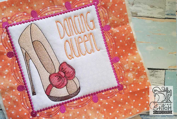 Dancing Queen Quilt Block - Machine Embroidery Designs