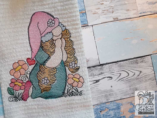 Prayerful Gnome - Embroidery Designs & Patterns