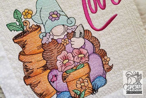 Girl Gardening Gnome (Gnome Only) - Embroidery Designs