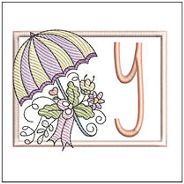 Umbrella Applique ABCs - Y - Embroidery Designs & Patterns