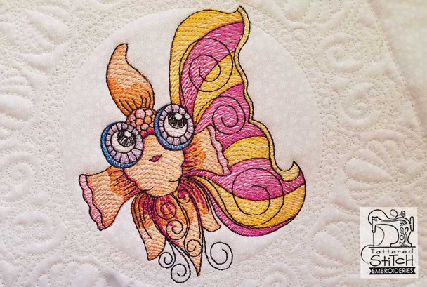 Goldfish Quilt Block-Fits a  5x5", 6x6", 7x7", 8x8" & 10x10"  Hoop - Machine Embroidery Designs