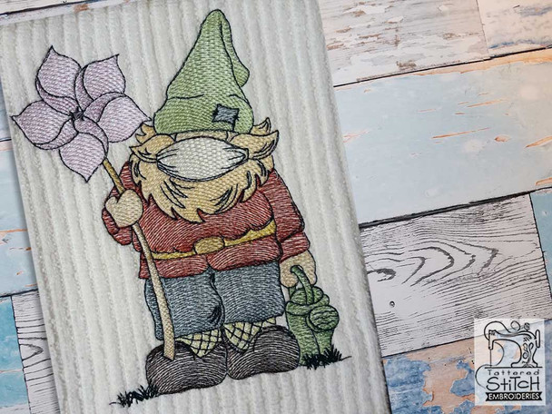 Boy Gnome with Mask - Machine Embroidery Designs