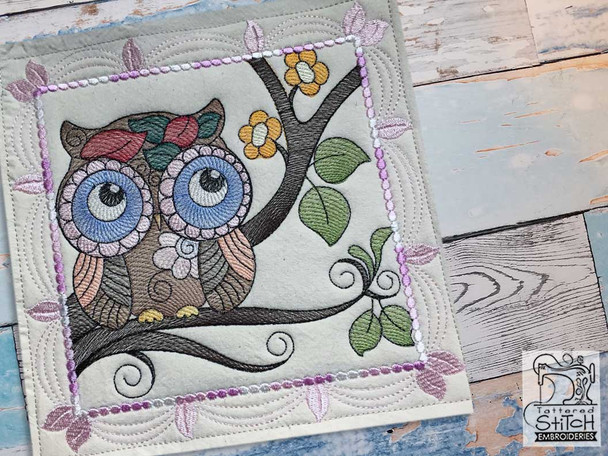 Whimsical Owl Quilt Block #1 - Embroidery Designs & Patterns