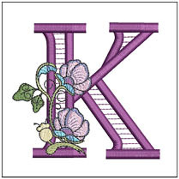 Jacobean ABCs - K - Embroidery Designs & Patterns