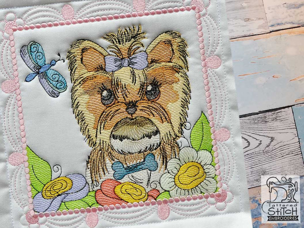 Whimsical Dog Quilt Block #5 - Embroidery Designs & Patterns