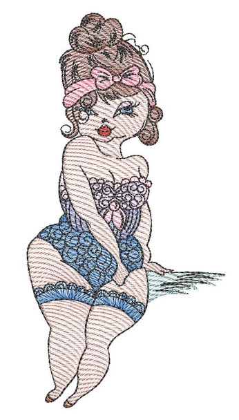 Sassy Girl- Fits a 5x7" &  8x8" Hoop - Machine Embroidery Designs