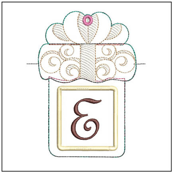 Present Gift Card Holder ABCs - E - Embroidery Designs