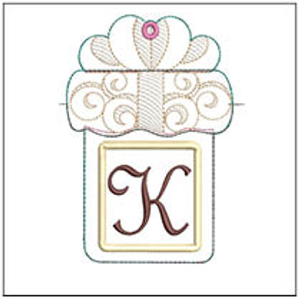 Present Gift Card Holder ABCs - K - Embroidery Designs