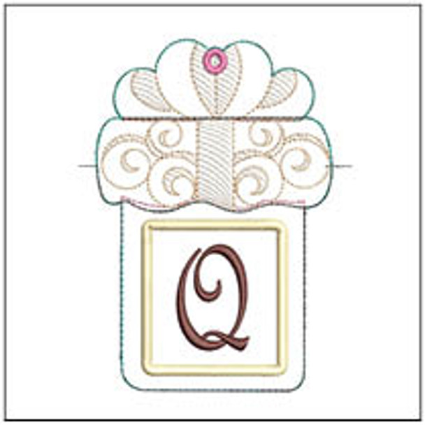 Present Gift Card Holder ABCs - Q - Embroidery Designs