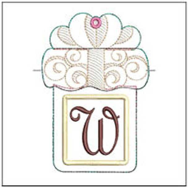 Present Gift Card Holder ABCs - W - Embroidery Designs