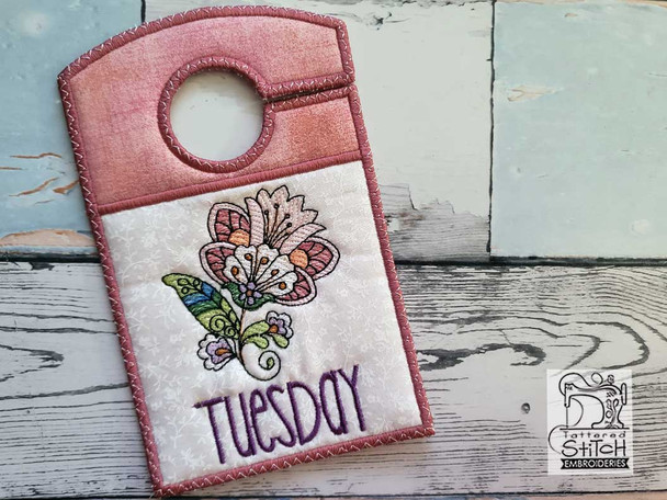 Jacobean Tuesday - Closet Organizer - Fits a 5x7"Hoop - Machine Embroidery Designs