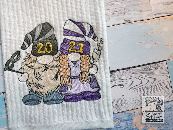 2021 New Years Gnomes - Machine Embroidery Designs